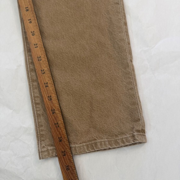 Levis Premium Fresh Produce Lemon Tag 501 Tan Brown Denim Jeans 25x30 Button Fly - Picture 7 of 9